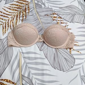 Aerie Push-up Bra strapless lace Maddie